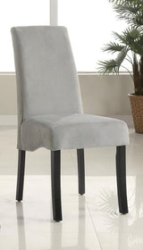 Stanton Velvet Upholstered Dining Side Chair Grey (Set of 2) | Full | Grey | 102062
