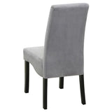 Stanton Velvet Upholstered Dining Side Chair Grey (Set of 2) | Full | Grey | 102062