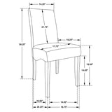 Stanton Velvet Upholstered Dining Side Chair Grey (Set of 2) | Full | Grey | 102062