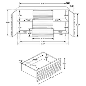 Stanton 3-drawer Sideboard Buffet Storage Cabinet Black