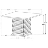 Stanton Square 54-inch Counter Height Dining Table Black | King | Black | 102068