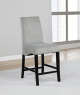 Stanton Velvet Upholstered Counter Chair Grey (Set of 2) | King | Grey | 102069GRY