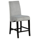 Stanton Velvet Upholstered Counter Chair Grey (Set of 2) | King | Grey | 102069GRY