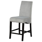 Stanton Velvet Upholstered Counter Chair Grey (Set of 2) | King | Grey | 102069GRY