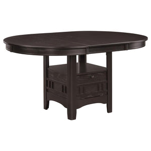 Lavon Oval 60-inch Wood Extension Leaf Dining Table Espresso