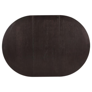 Lavon Oval 60-inch Wood Extension Leaf Dining Table Espresso