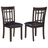 Lavon Wood Dining Side Chair Black and Espresso (Set of 2) | Brown | Espresso | 102672