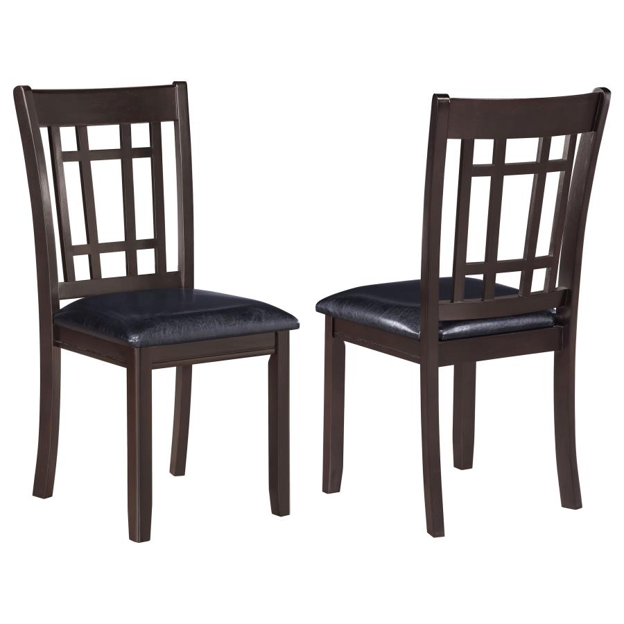 Lavon Wood Dining Side Chair Black and Espresso (Set of 2) | Brown | Espresso | 102672