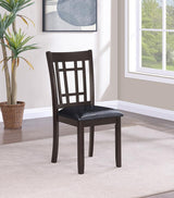 Lavon Wood Dining Side Chair Black and Espresso (Set of 2) | Brown | Espresso | 102672