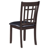 Lavon Wood Dining Side Chair Black and Espresso (Set of 2) | Brown | Espresso | 102672