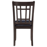 Lavon Wood Dining Side Chair Black and Espresso (Set of 2) | Brown | Espresso | 102672