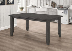 Dalila 6-piece Rectangular Dining Table Set Dark Grey