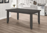 Dalila Rectangular 66-inch Wood Dining Table Dark Grey | King | Grey | Dark Grey | 102721GRY