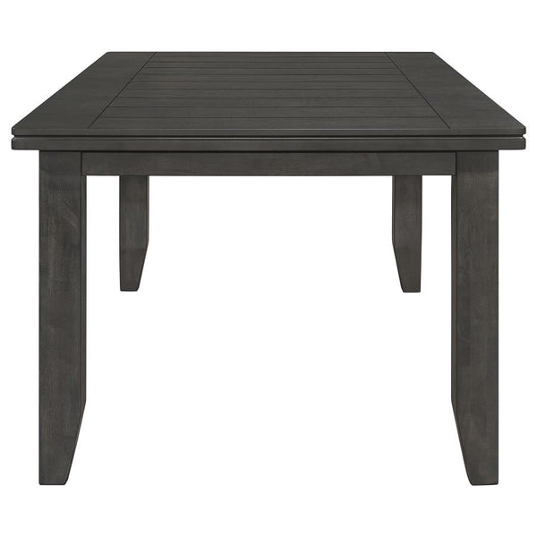 Dalila 6-piece Rectangular Dining Table Set Dark Grey