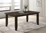Dalila Rectangular 66-inch Wood Dining Table Cappuccino | King | Brown | Cappuccino | 102721