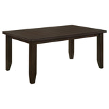 Dalila Rectangular 66-inch Wood Dining Table Cappuccino | King | Brown | Cappuccino | 102721