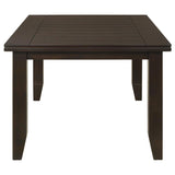Dalila Rectangular 66-inch Wood Dining Table Cappuccino | King | Brown | Cappuccino | 102721