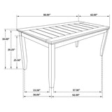 Dalila Rectangular 66-inch Wood Dining Table Cappuccino | King | Brown | Cappuccino | 102721