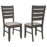 Dalila Wood Dining Side Chair Dark Grey (Set of 2) | King | Grey | Dark Grey | 102722GRY