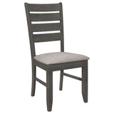 Dalila Wood Dining Side Chair Dark Grey (Set of 2) | King | Grey | Dark Grey | 102722GRY