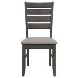 Dalila Wood Dining Side Chair Dark Grey (Set of 2) | King | Grey | Dark Grey | 102722GRY