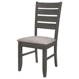 Dalila Wood Dining Side Chair Dark Grey (Set of 2) | King | Grey | Dark Grey | 102722GRY