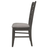Dalila Wood Dining Side Chair Dark Grey (Set of 2) | King | Grey | Dark Grey | 102722GRY