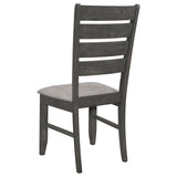 Dalila Wood Dining Side Chair Dark Grey (Set of 2) | King | Grey | Dark Grey | 102722GRY