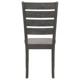 Dalila Wood Dining Side Chair Dark Grey (Set of 2) | King | Grey | Dark Grey | 102722GRY