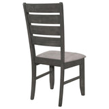 Dalila Wood Dining Side Chair Dark Grey (Set of 2) | King | Grey | Dark Grey | 102722GRY