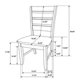 Dalila Wood Dining Side Chair Dark Grey (Set of 2) | King | Grey | Dark Grey | 102722GRY
