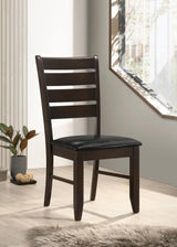 Dalila Wood Dining Side Chair Cappuccino (Set of 2) | King | Brown | Cappuccino | 102722