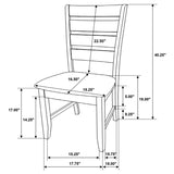 Dalila Wood Dining Side Chair Cappuccino (Set of 2) | King | Brown | Cappuccino | 102722