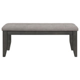 Dalila Fabric Upholstered Wood Dining Bench Dark Grey | Grey | Dark Grey | 102723GRY