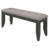 Dalila Fabric Upholstered Wood Dining Bench Dark Grey | Grey | Dark Grey | 102723GRY