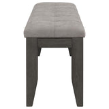 Dalila Fabric Upholstered Wood Dining Bench Dark Grey | Grey | Dark Grey | 102723GRY