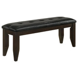 Dalila Leatherette Upholstered Wood Dining Bench Cappuccino | Brown | Cappuccino | 102723