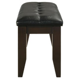 Dalila Leatherette Upholstered Wood Dining Bench Cappuccino | Brown | Cappuccino | 102723