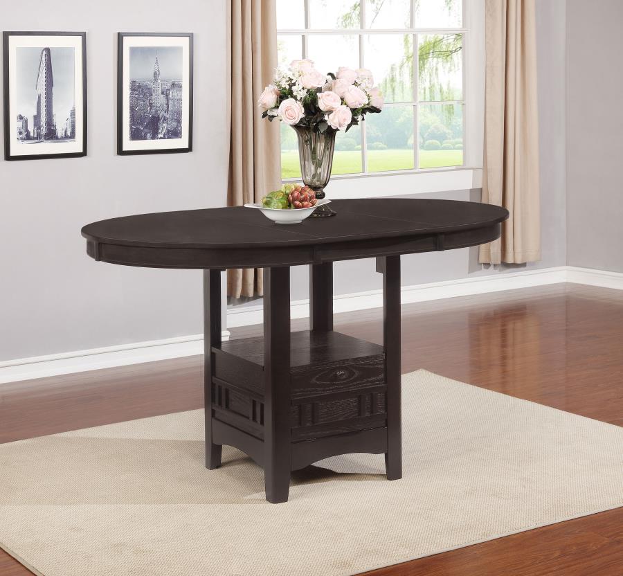 Lavon Oval 60-inch Counter Height Extension Dining Table Espresso | King | Brown | Espresso | 102888