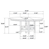 Lavon Oval 60-inch Counter Height Extension Dining Table Espresso | King | Brown | Espresso | 102888