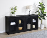 Riva 4-door Dining Sideboard Buffet Storage Credenza Black | Black | 103895