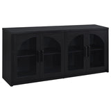 Riva 4-door Dining Sideboard Buffet Storage Credenza Black | Black | 103895