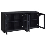 Riva 4-door Dining Sideboard Buffet Storage Credenza Black | Black | 103895
