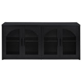 Riva 4-door Dining Sideboard Buffet Storage Credenza Black | Black | 103895