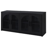 Riva 4-door Dining Sideboard Buffet Storage Credenza Black | Black | 103895