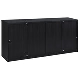 Riva 4-door Dining Sideboard Buffet Storage Credenza Black | Black | 103895