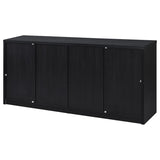 Riva 4-door Dining Sideboard Buffet Storage Credenza Black | Black | 103895