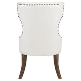 Baney Fabric Upholstered Dining Side Chair Cream and Dark Oak | Beige | Beige / Dark Oak | 104507DOK