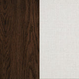 Baney Fabric Upholstered Dining Side Chair Cream and Dark Oak | Beige | Beige / Dark Oak | 104507DOK
