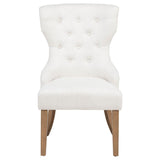 Baney Fabric Upholstered Dining Side Chair Beige and Rustic Honey | Beige | Beige / Rustic Honey | 104507